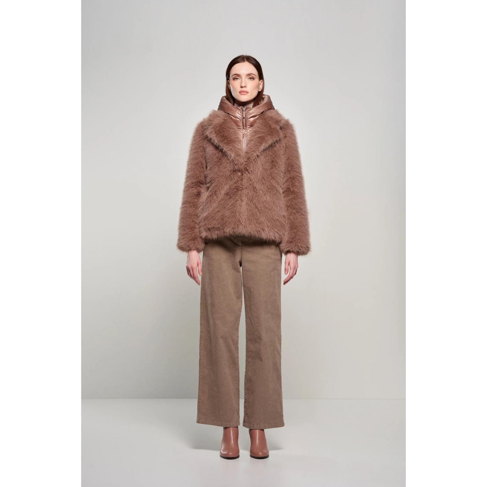 Paris Coat - Cappotto corto donna pelliccetta sintetica water resistant