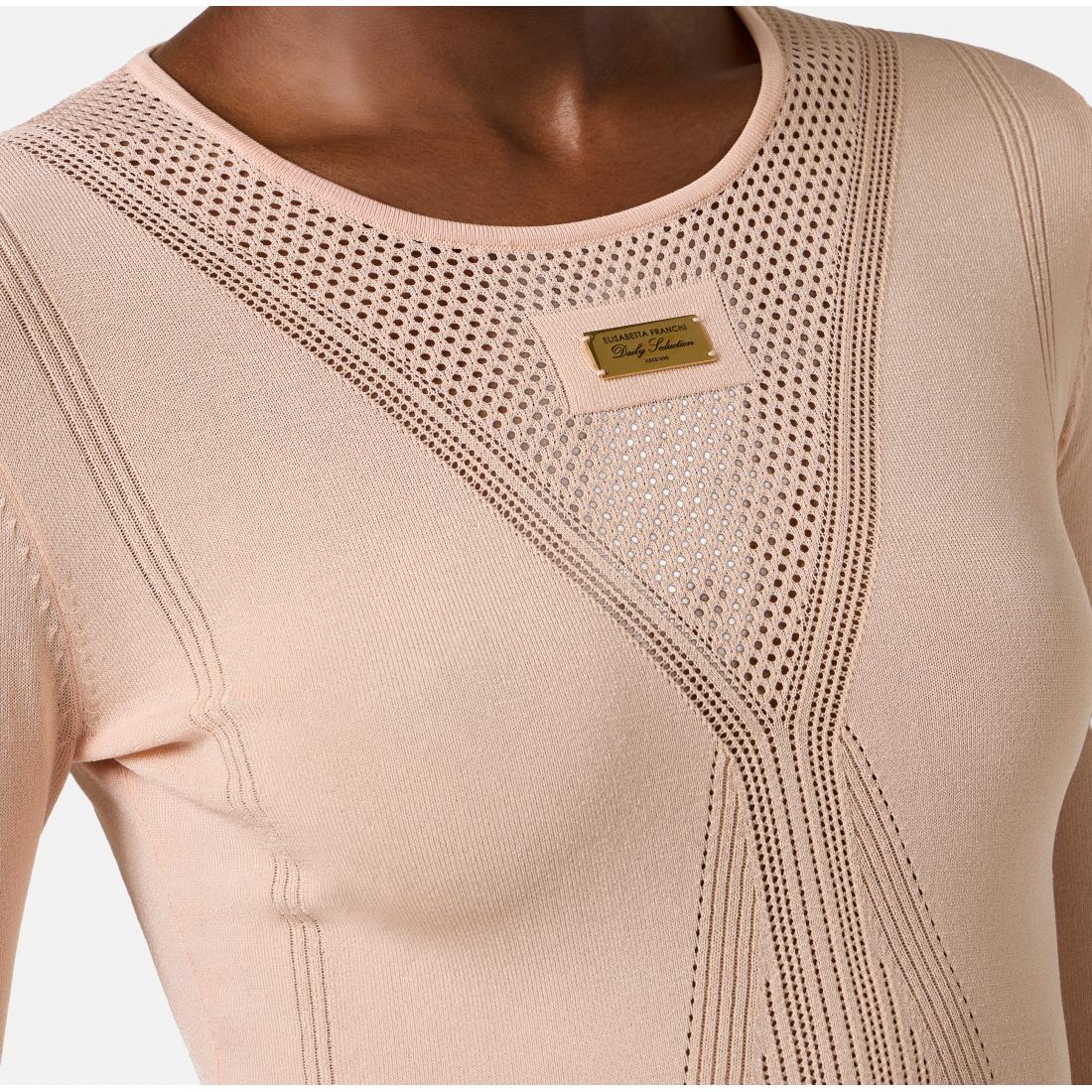 Top in maglia traforata