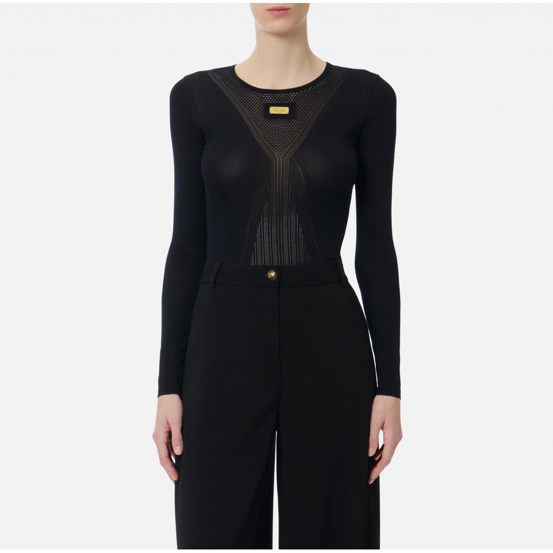 Top in maglia traforata