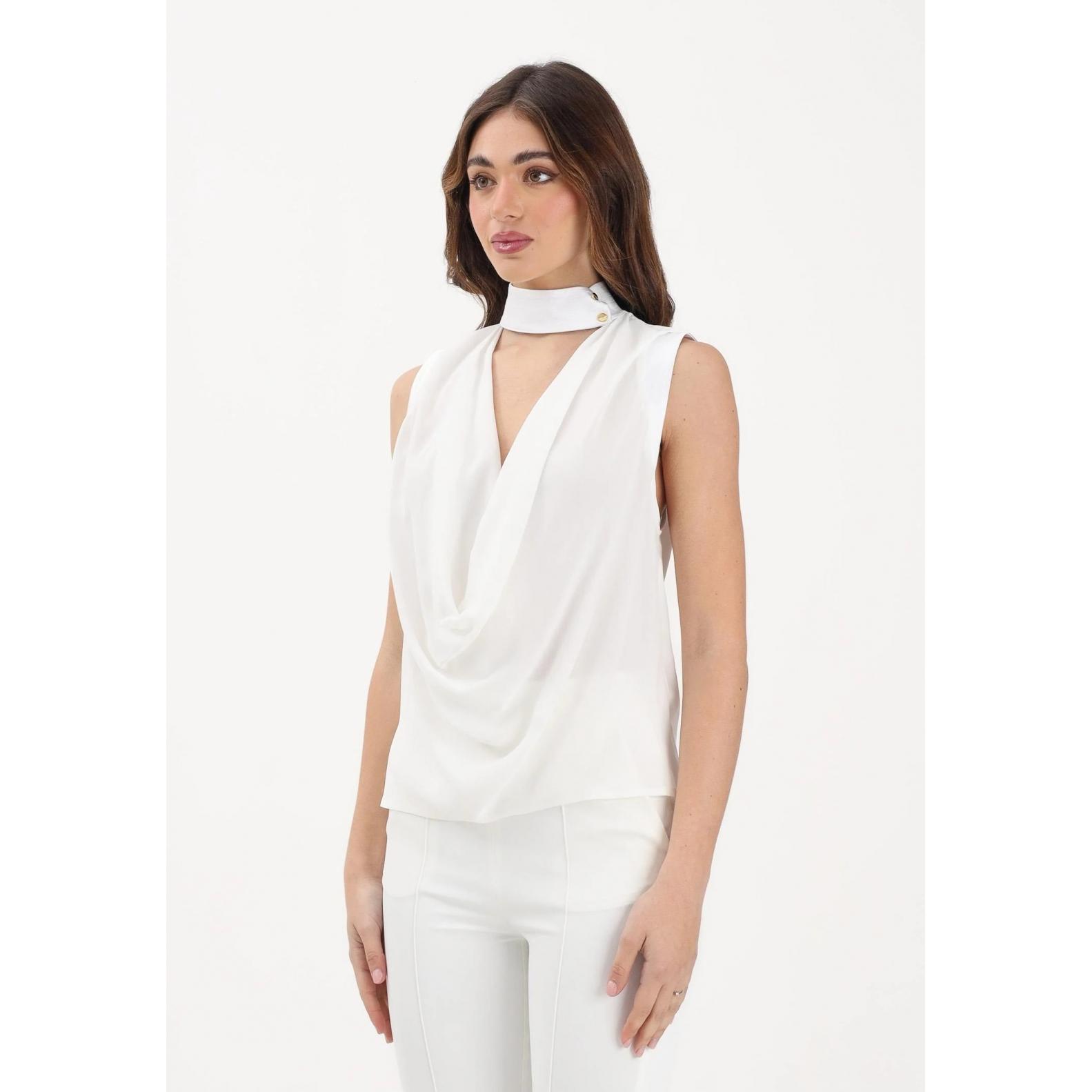 Top in georgette di viscosa