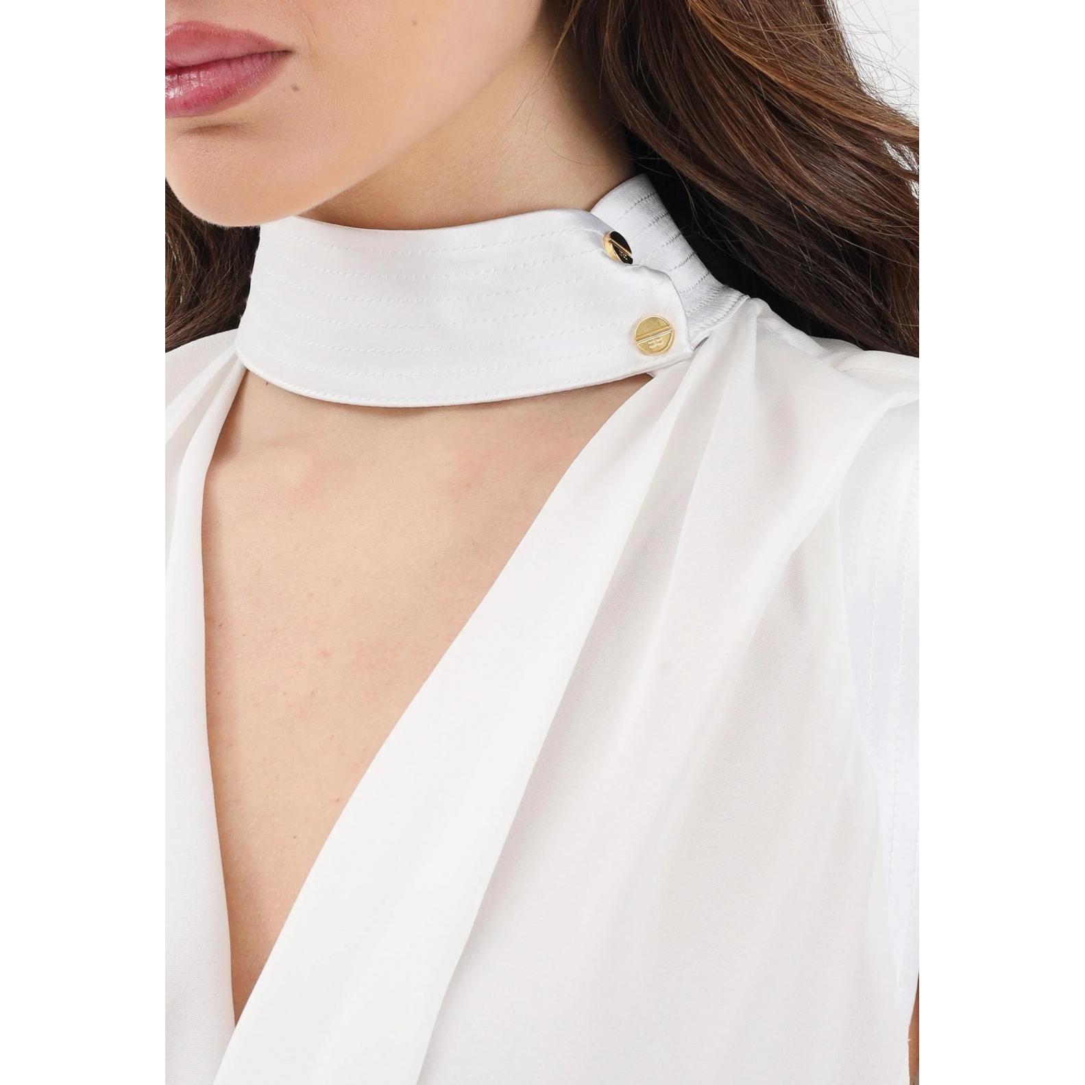 Top in georgette di viscosa