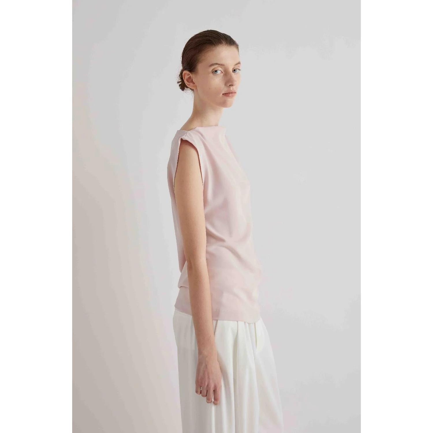 BLUSA ASIMMETRICA CON PIEGHE