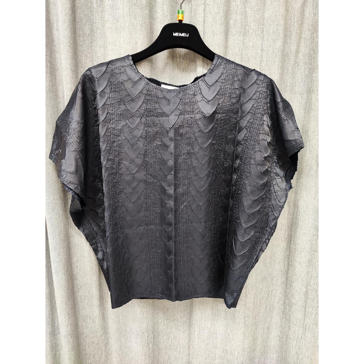 BLUSA PLISSETTATA DISEGNO TRECCIA