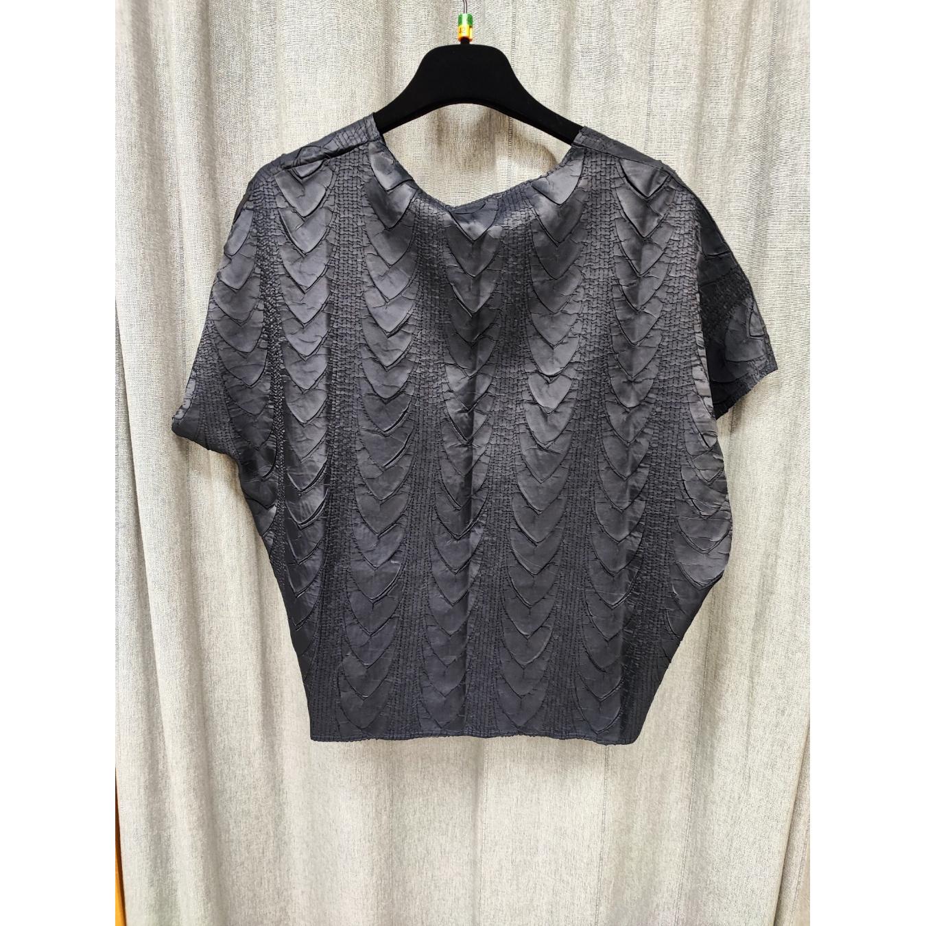 BLUSA PLISSETTATA DISEGNO TRECCIA