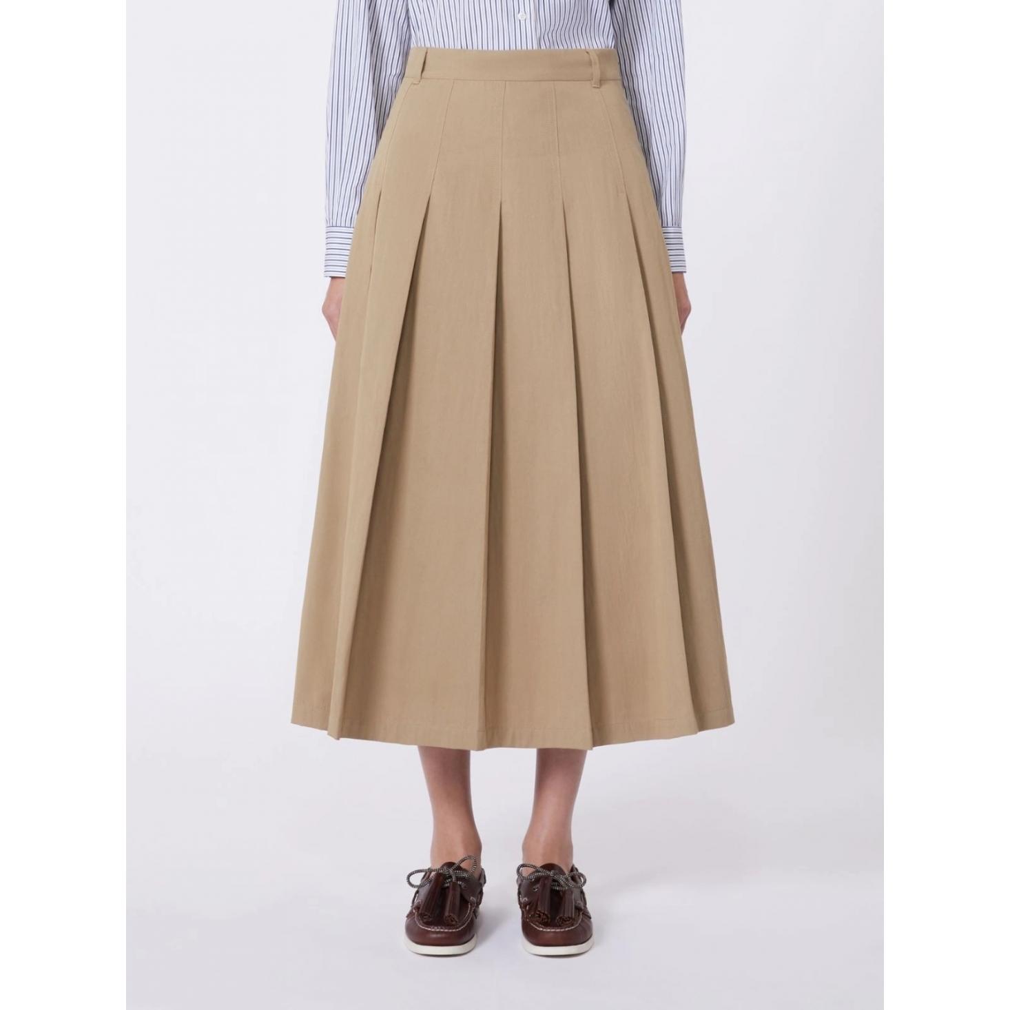 Gonna in gabardina lavata 