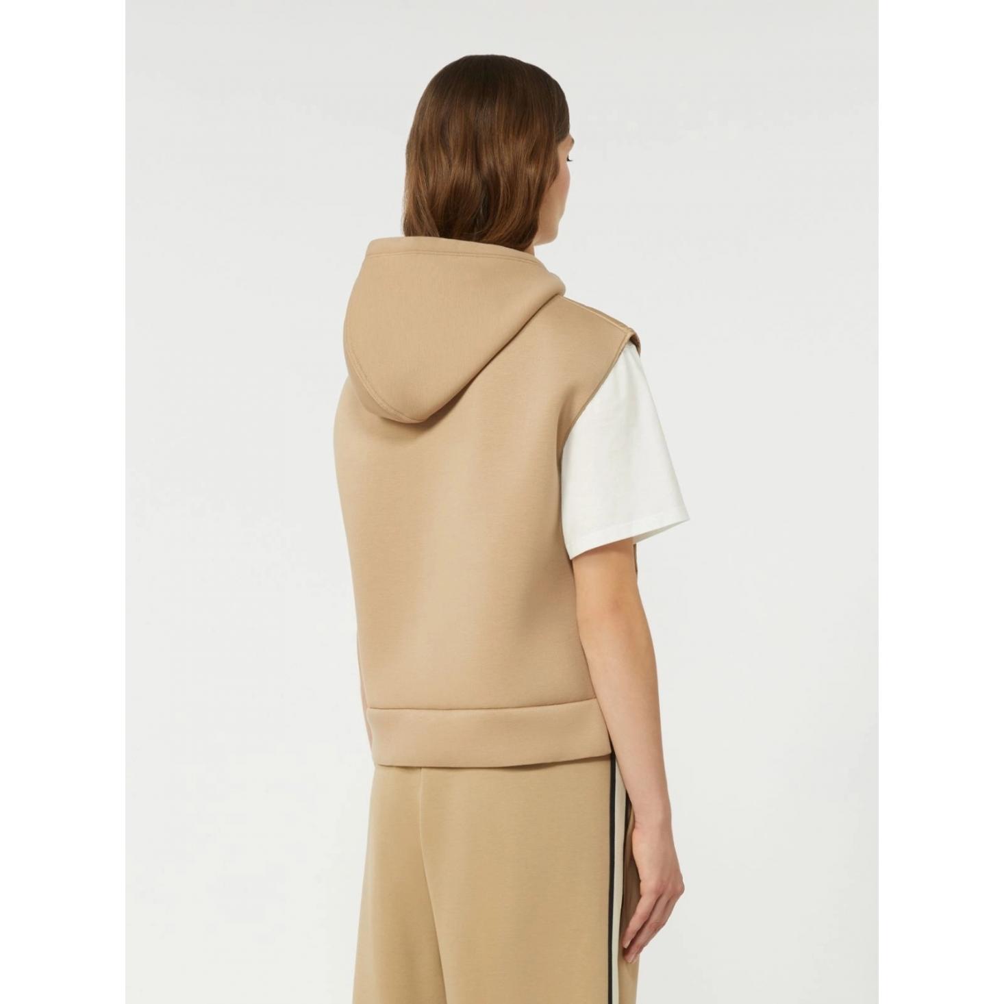 Giacca smanicata imbottita in tela antigoccia