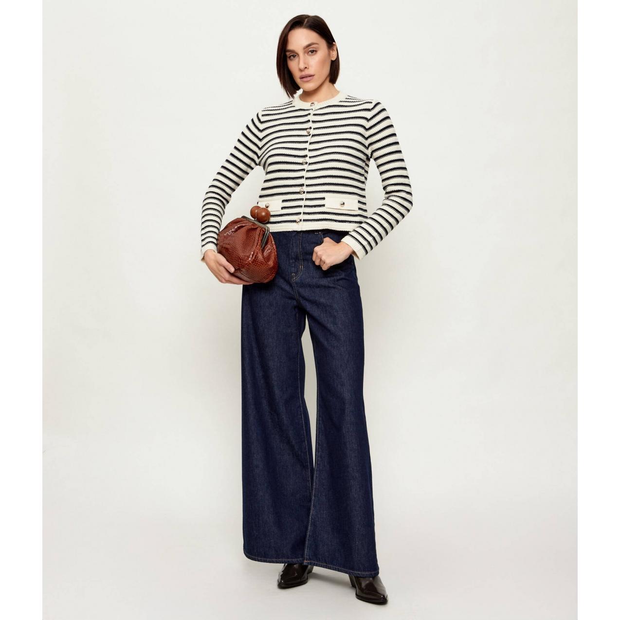 Cardigan crop in cotone