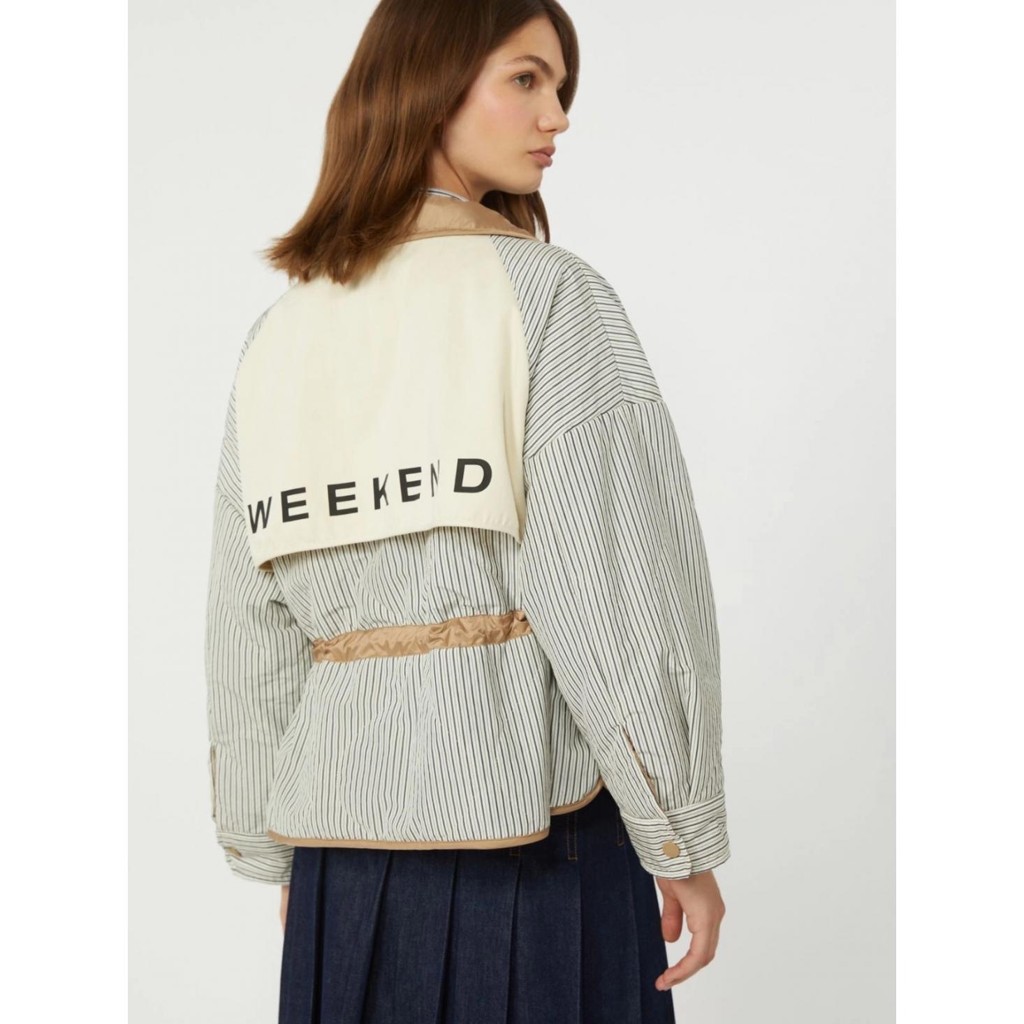 Giacca imbottita reversibile in tela antigoccia