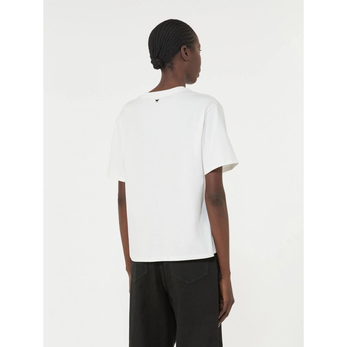 T-shirt in jersey con stampa e ricami