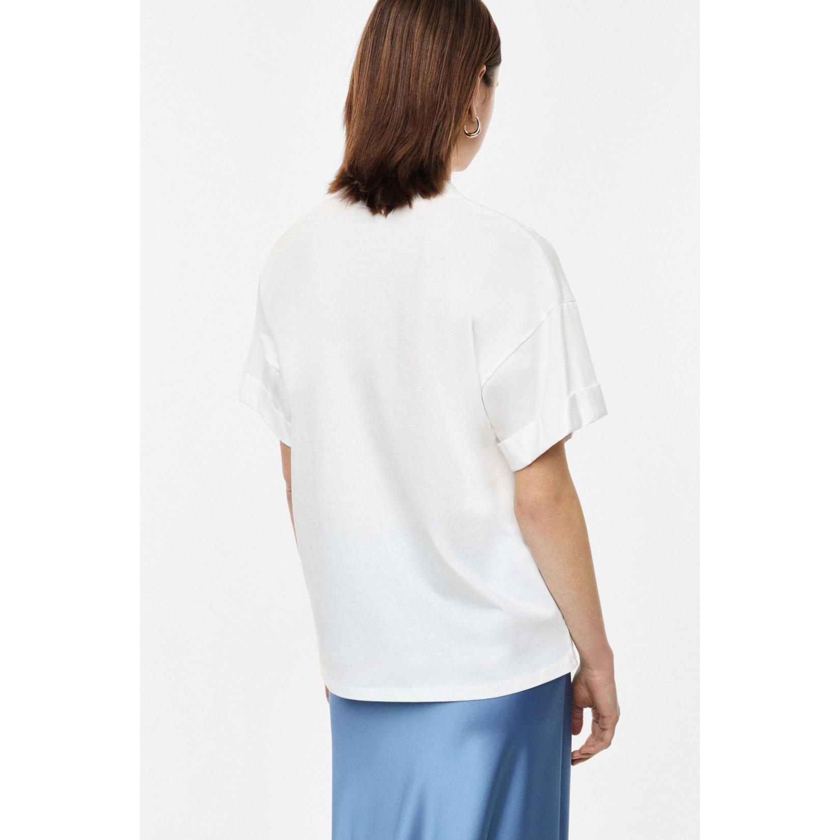 T-shirt girocollo stampa secchi pittura oversize