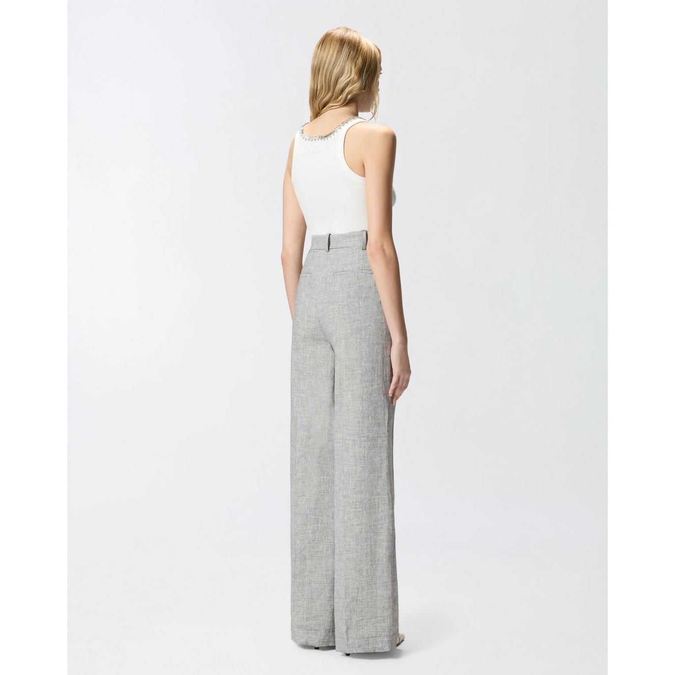 Top a costine con ricami gioiello (REDBULL CANOTTA)