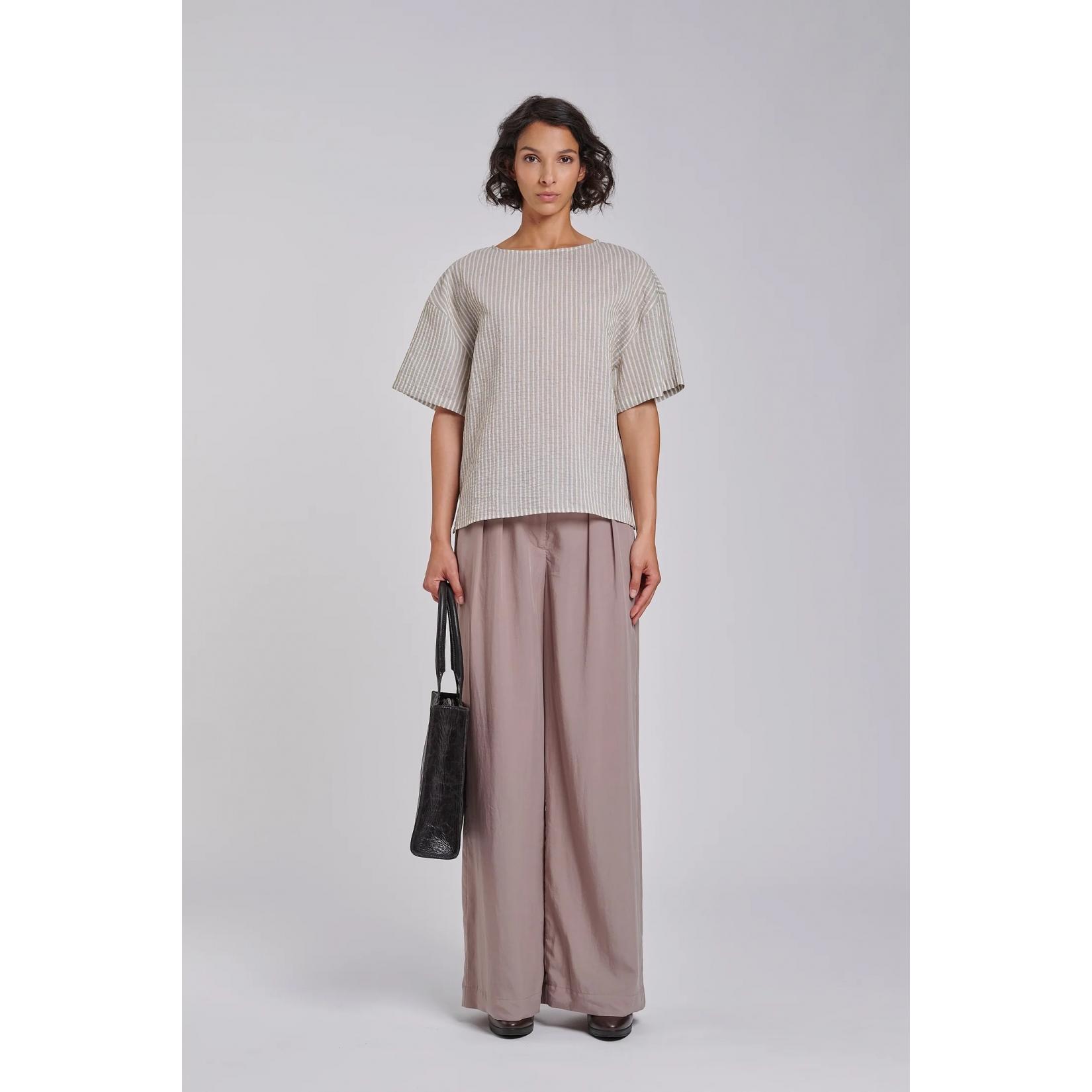 Blusa over in misto cotone viscosa