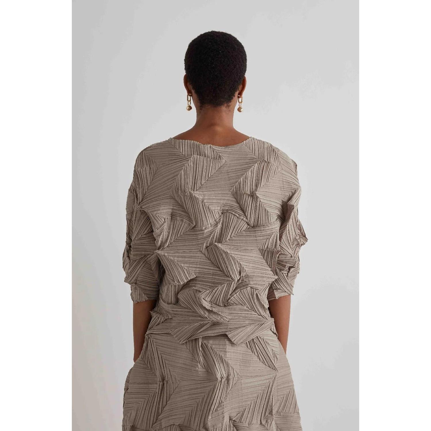 BLUSA PLISSETTATA DISEGNO FISARMONICA