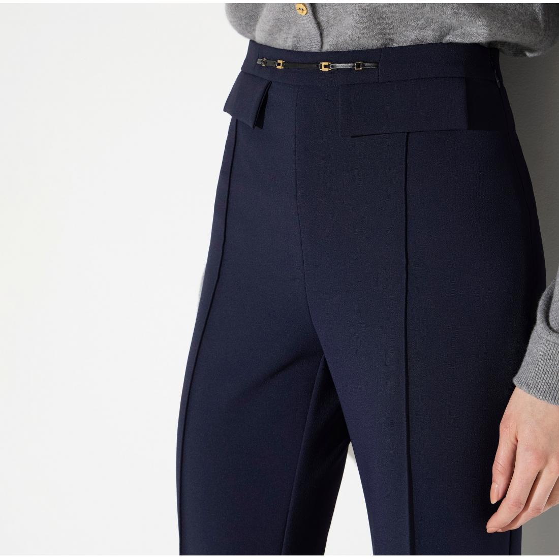 Pantaloni in doppio crêpe stretch
