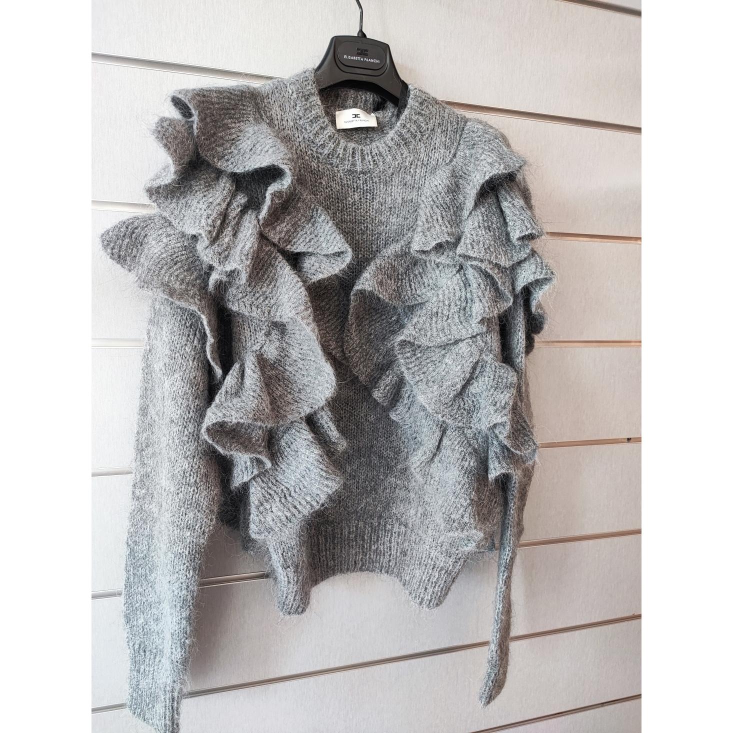 Pullover in maglia con ruches