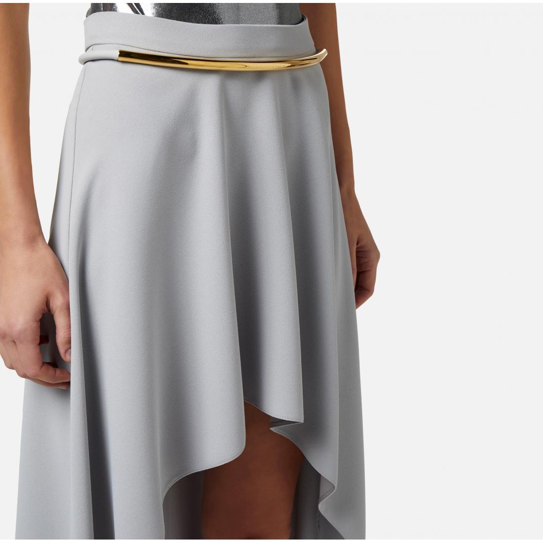 Gonna midi asimmetrica in crêpe