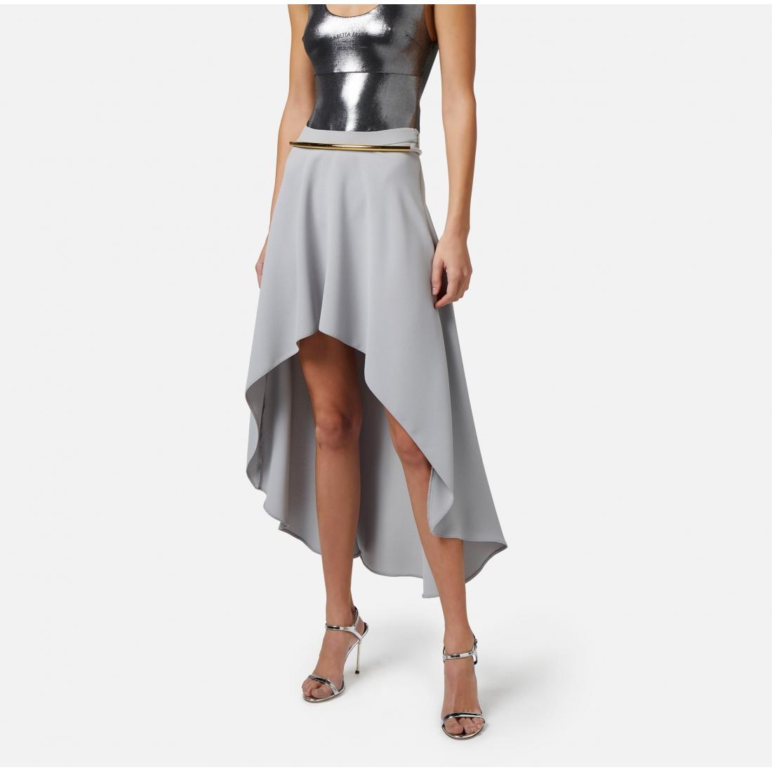 Gonna midi asimmetrica in crêpe