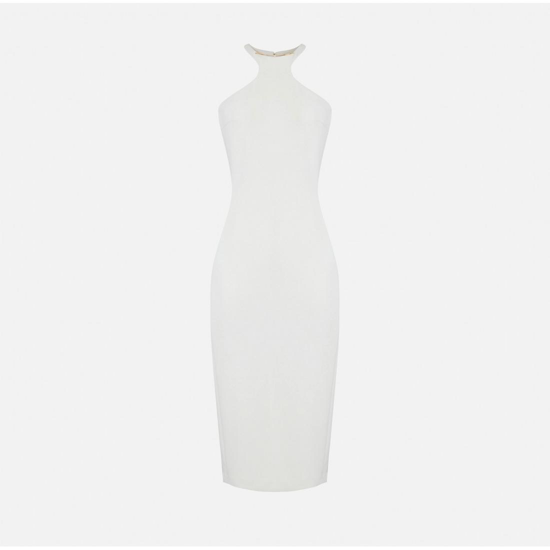 Abito in crêpe leggero con dettaglio gioiello