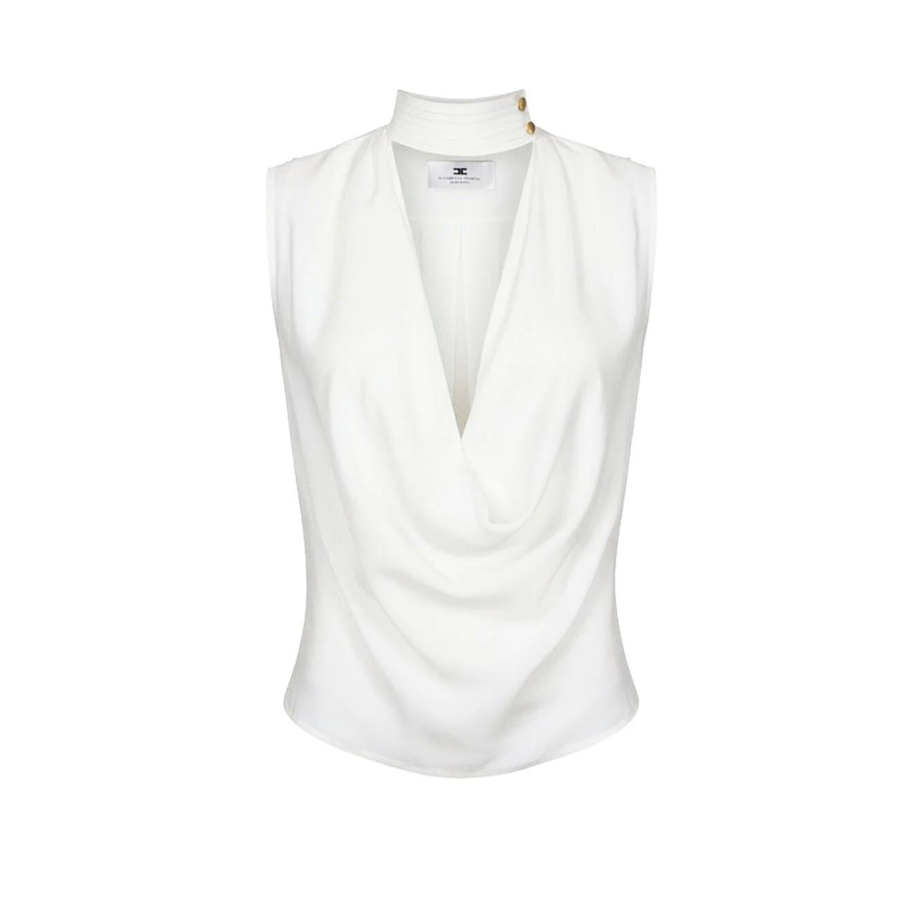 Top in georgette di viscosa