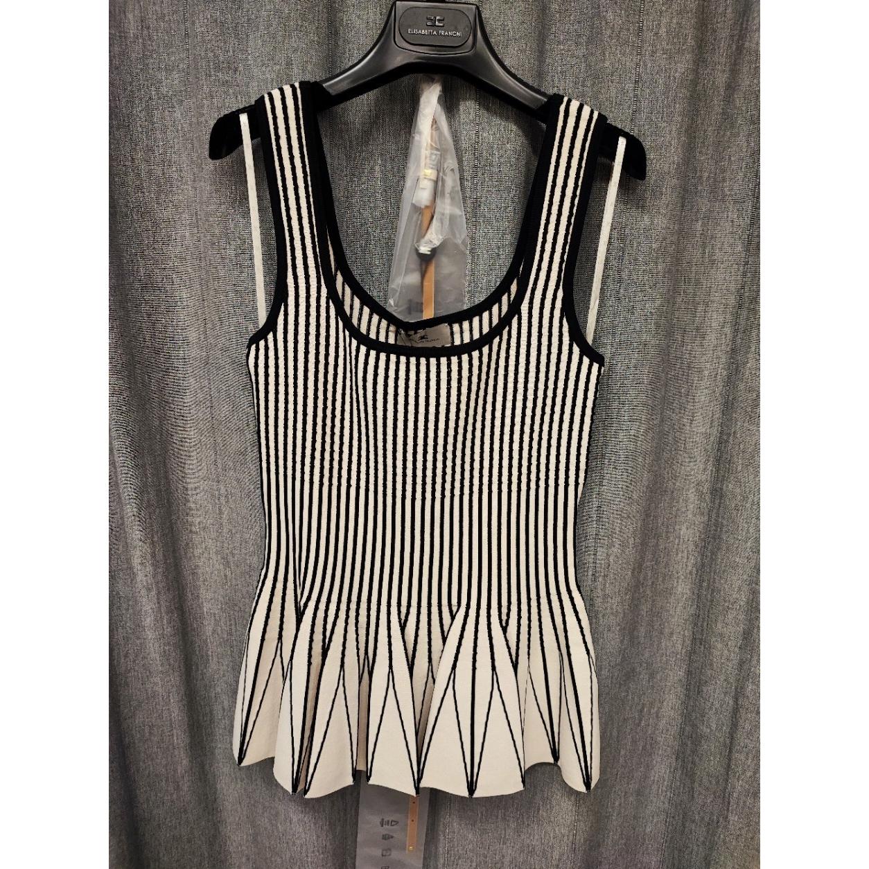 Top in maglia bicolore