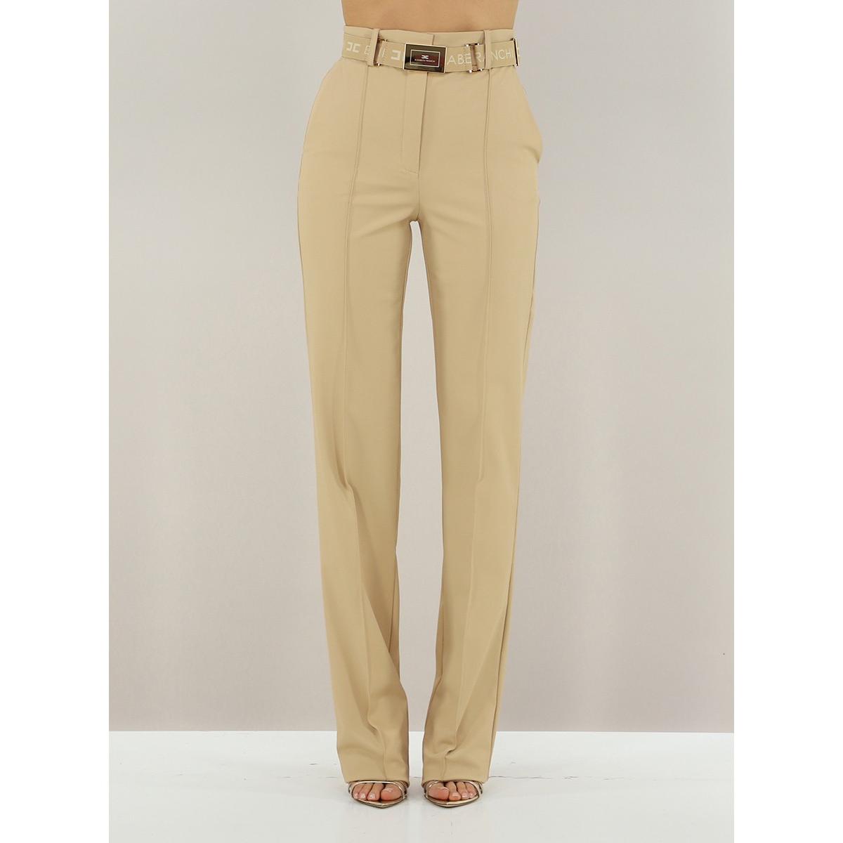 Pantaloni in tessuto tecnico bielastico con cintura