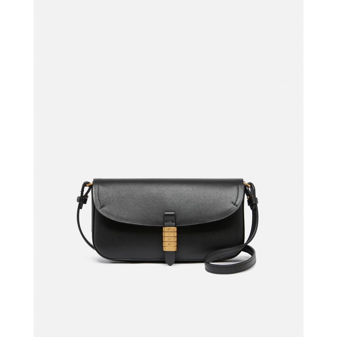Borsa a spalla media Saddle Flat in pelle