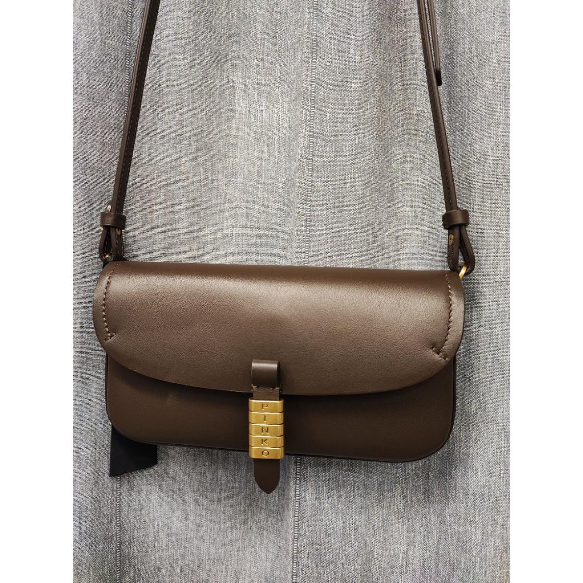 Borsa a spalla media Saddle Flat in pelle
