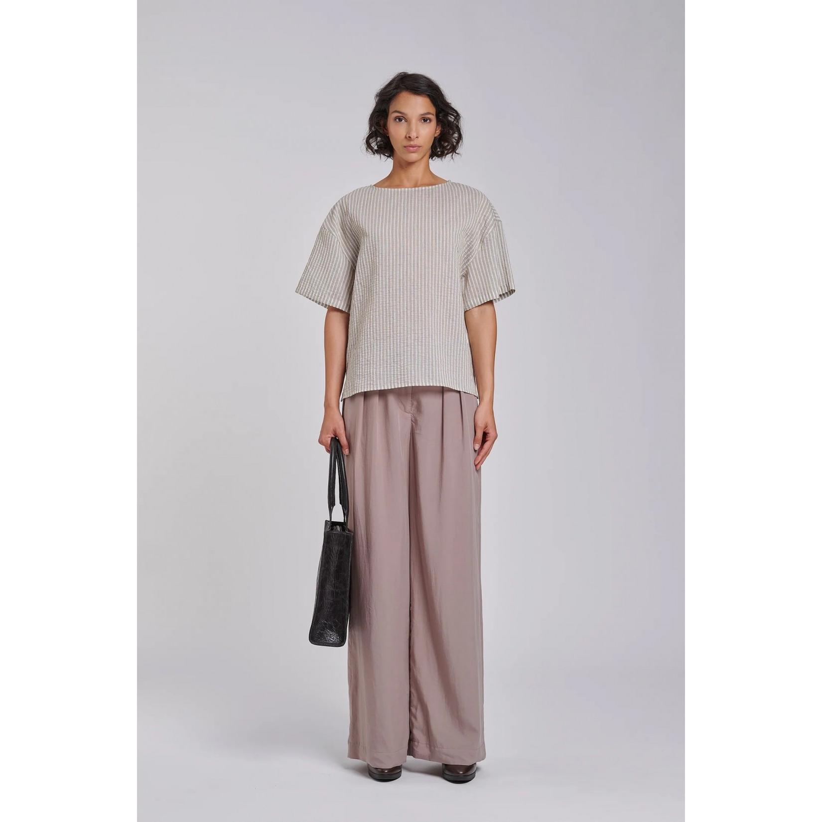 Blusa over in misto cotone viscosa