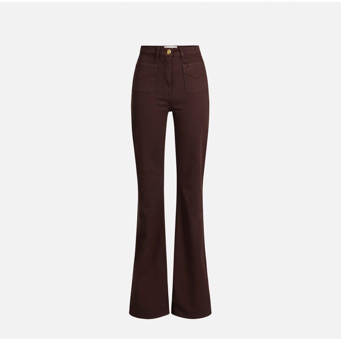Jeans a zampa con taschini