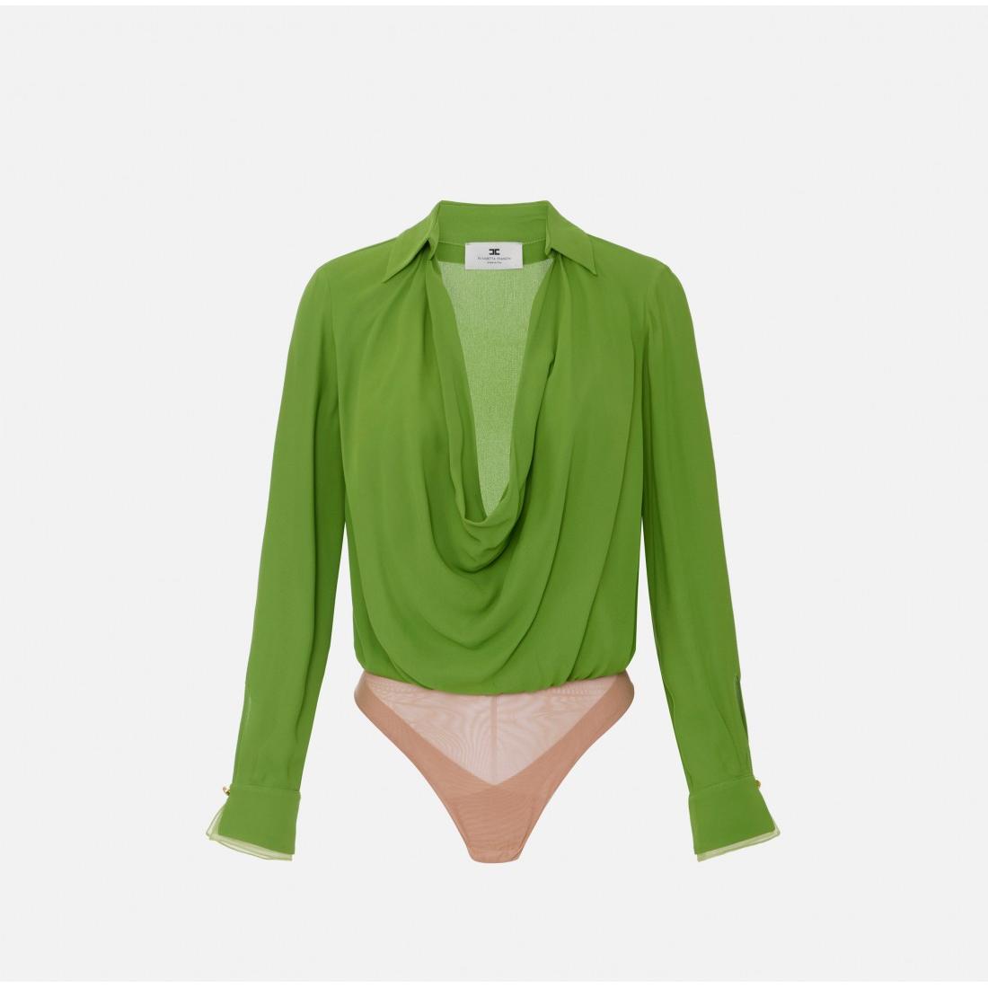 Body in georgette di viscosa