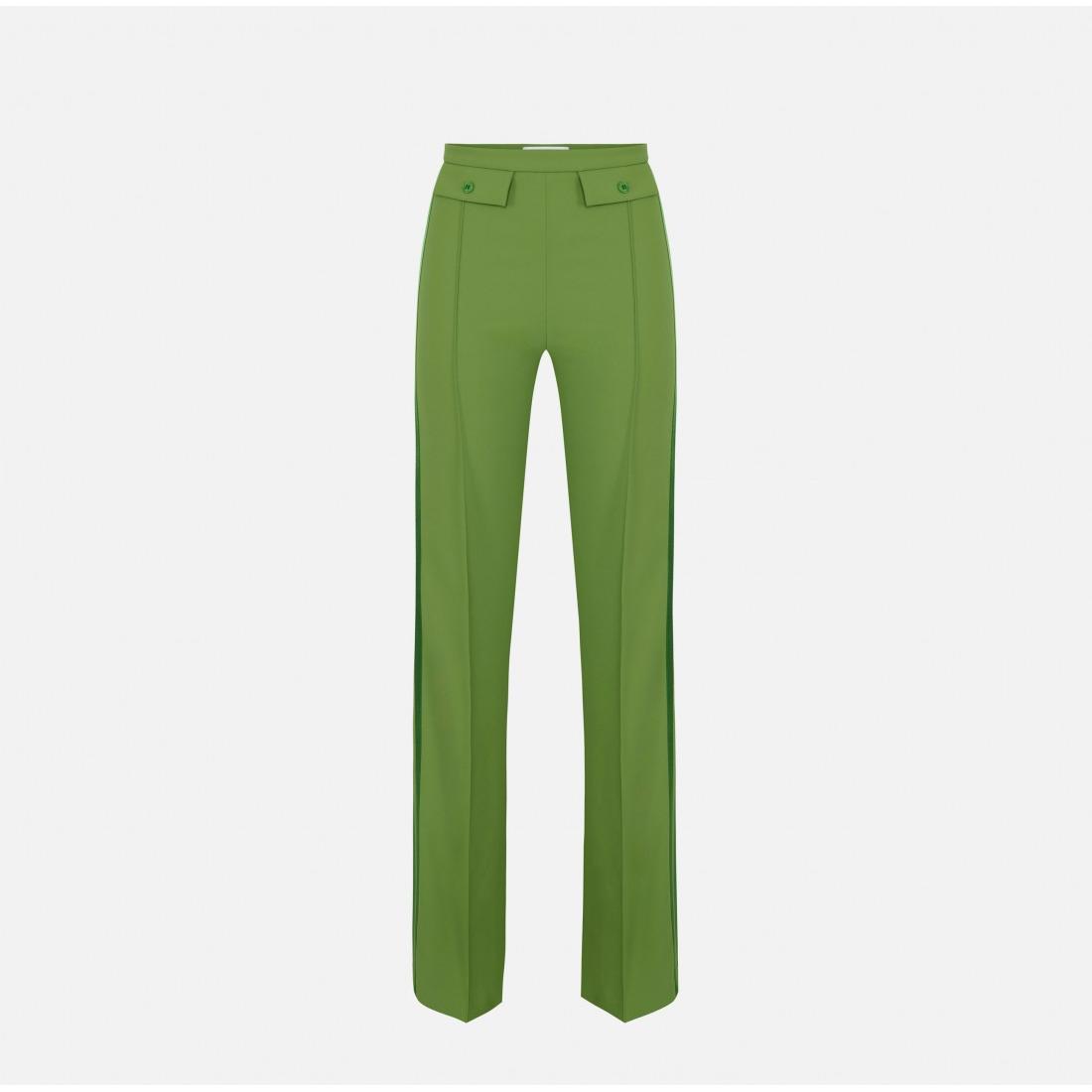 Pantaloni in crêpe leggero e raso