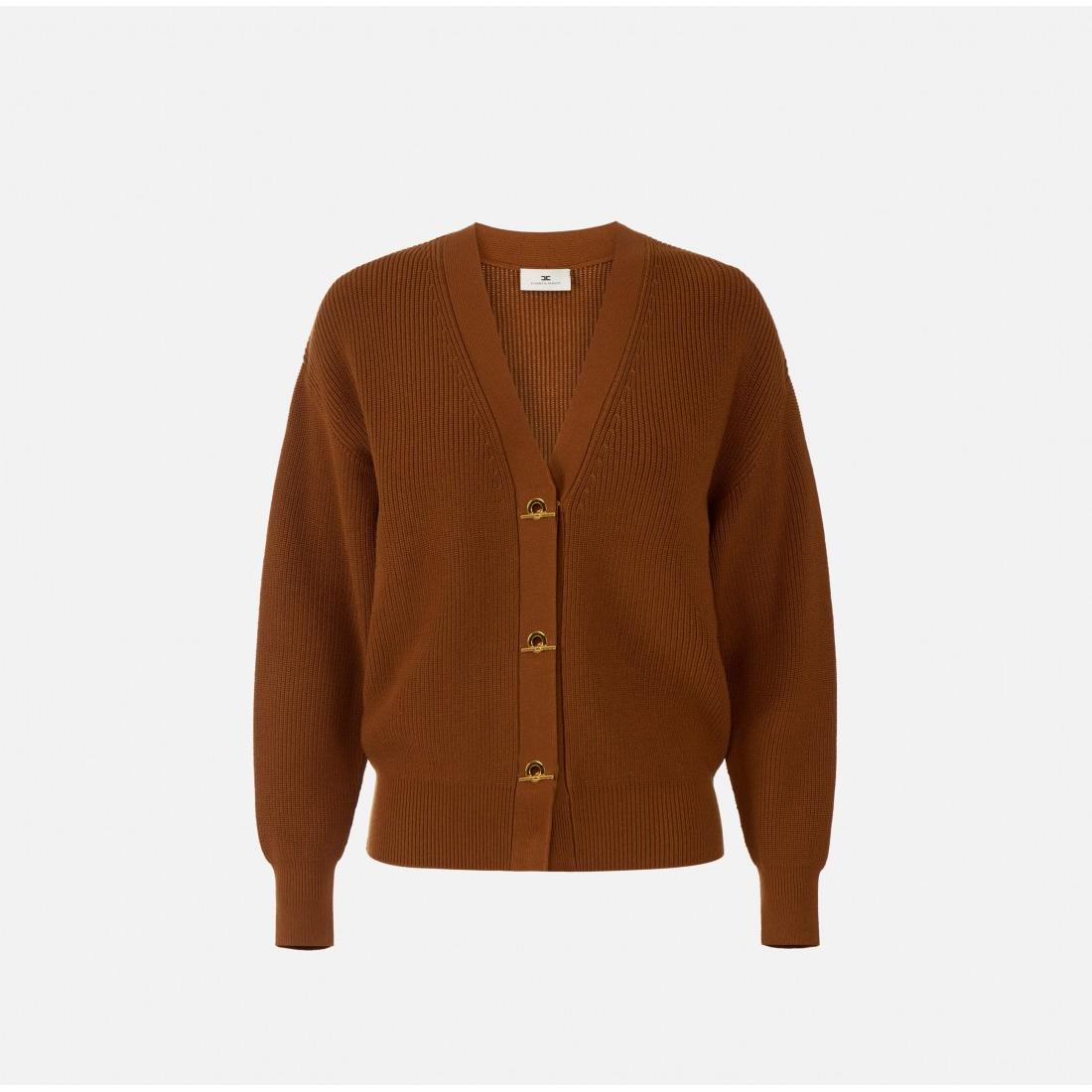 Cardigan in maglia con bottoni gioiello