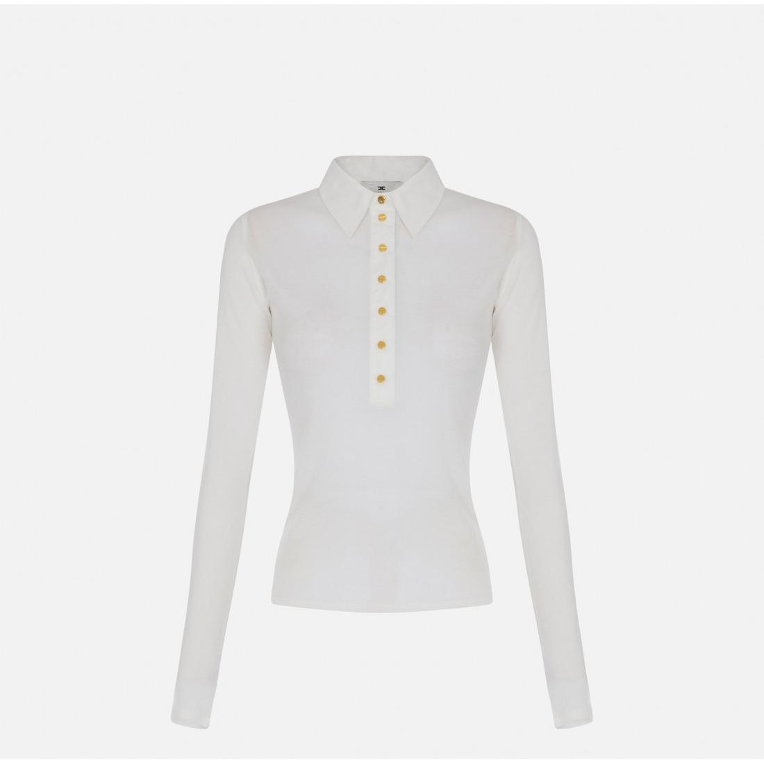 Polo in maglia e taffettà