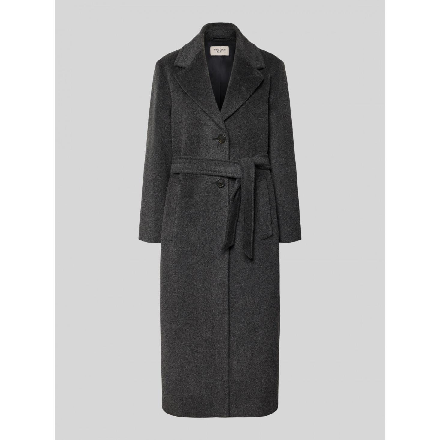 Cappotto lungo in orsetto di lana e alpaca