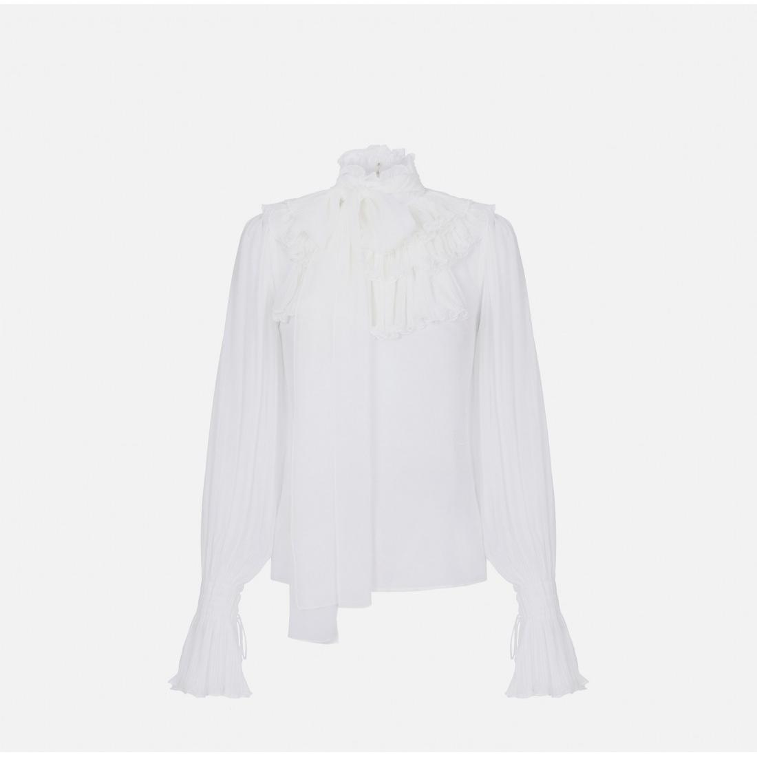 Blusa in georgette con fusciacca