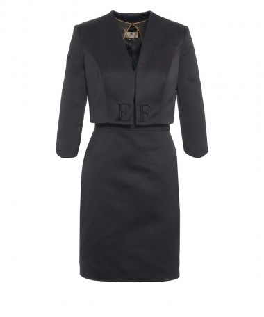 Abito in duchesse e tulle con giacca