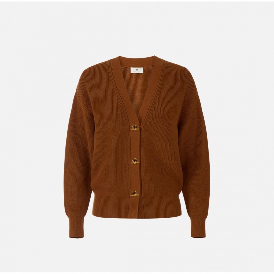 Cardigan in maglia con bottoni gioiello
